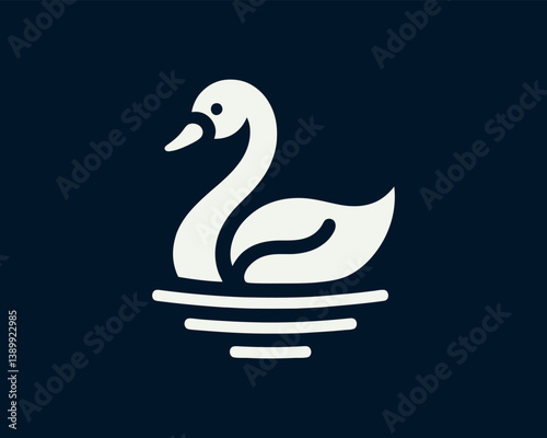 white swan on the water