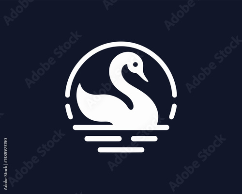 black and white swan
