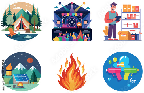 Camping Adventure. A Bundle of Mystery and Thrills Collection Stickers