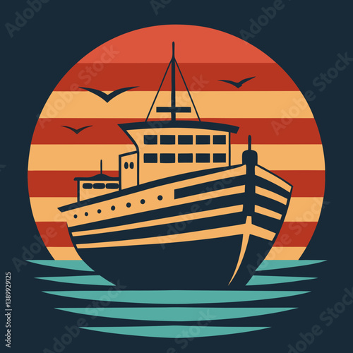 ship in the sea