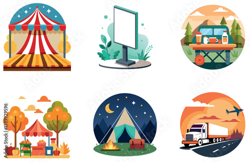 Camping Adventure. A Bundle of Thrill and Serenity Collection Stickers