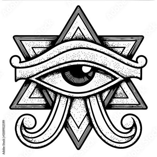 Egyptian Eye of Horus Symbol Vector