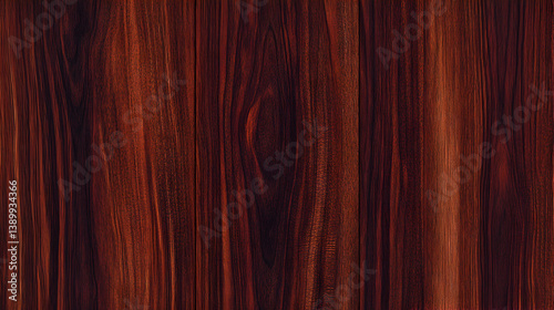 texture in deep mahogany with a glossy finish 