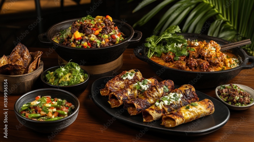 Fototapeta premium Delectable Mexican Feast: A Culinary Journey