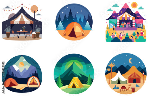 Camping Tool. A Bundle of Precision and Utility Collection Stickers