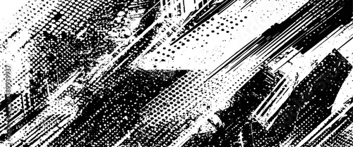 Vector black texture paint chaotic vintage city wall template brush stroke background.