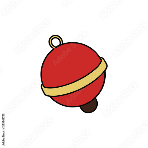 sleigh bell drawing on white background.