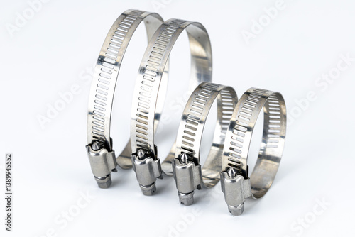 Stainless Steel Hose Clamps: Durable rust-free 304 stainless steel hose clamps are essential for securing pipes, hoses, and other components. The design provides strength.