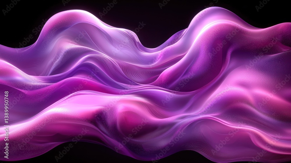 Obraz premium Abstract flowing fabric, vibrant purple hues
