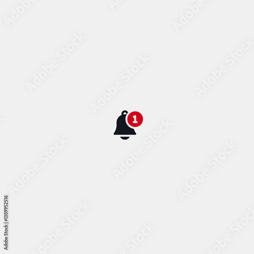Bell icon logo flat vector design