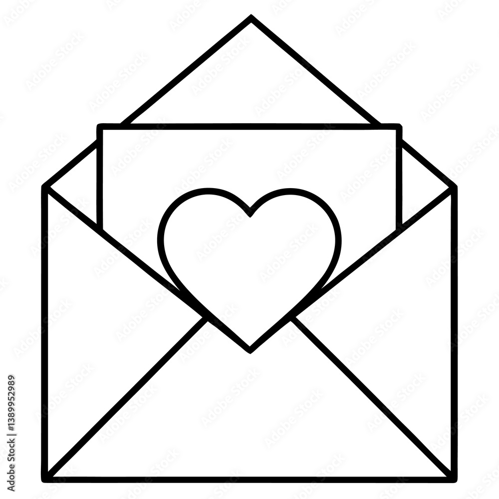 envelope with heart