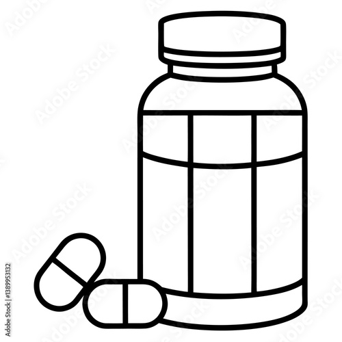 Obraz na płótnie medicine bottle and pills w salonie
