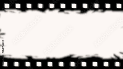 film strip transition with black and white background