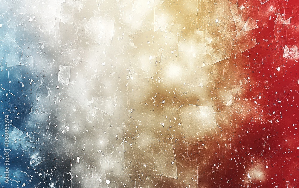 Fototapeta premium Abstract fractured ice, blending colors