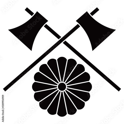 家紋です。斧菊といいます。