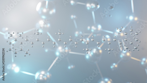 Bild auf Leinwand beta-carotene molecular structure, 3d model molecule, provitamin a structural ch