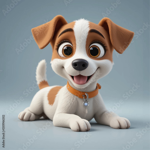 Cute white Jack Russell terrier