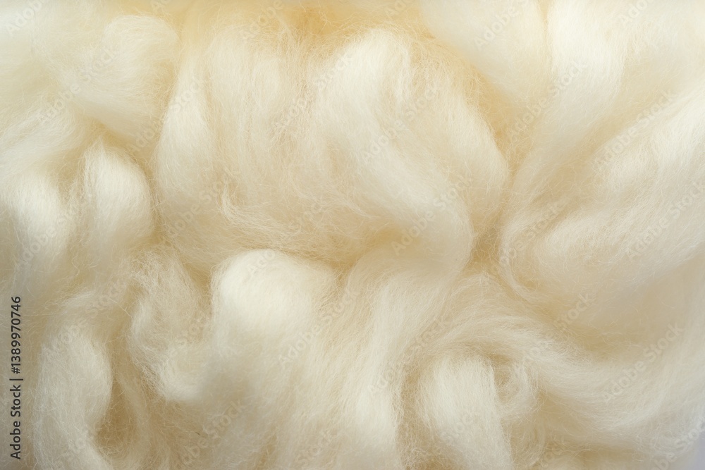 Soft white wool texture as background, closeup