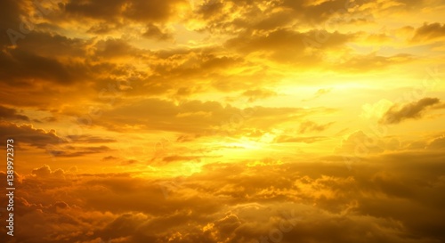 Golden Hour: A Celestial Symphony of Clouds and Sunlight