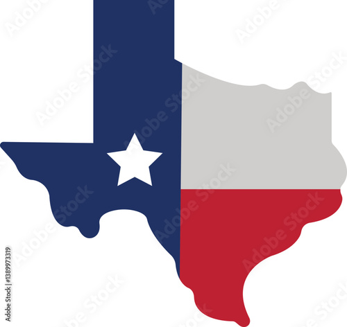TEXAS USA state maps vector for apps or web outline boundary American state map Texas map icon flat isolated on transparent background 