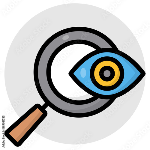 An icon design of search eye 