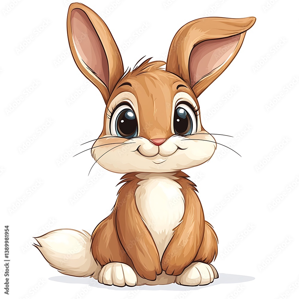 Brown Bunny Rabbit Drawing Happy Paws