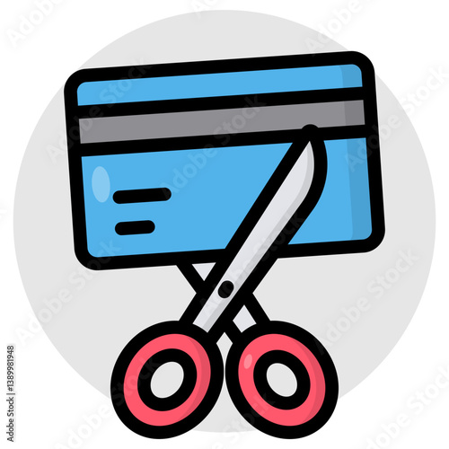 Perfect design icon of cut atm card