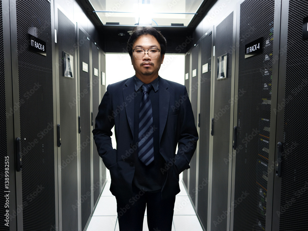 Professional IT Specialist in Server Room Environment