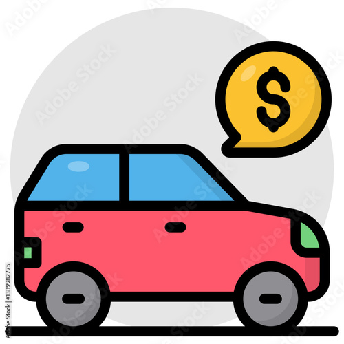 Modern design icon of car leasing 