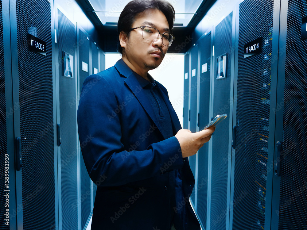 Professional IT Specialist in Server Room Environment