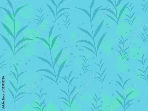 Wallpaper Mural A calming pastel illustration featuring delicate branches, creating a serene and peaceful atmosphere.  Torontodigital.ca