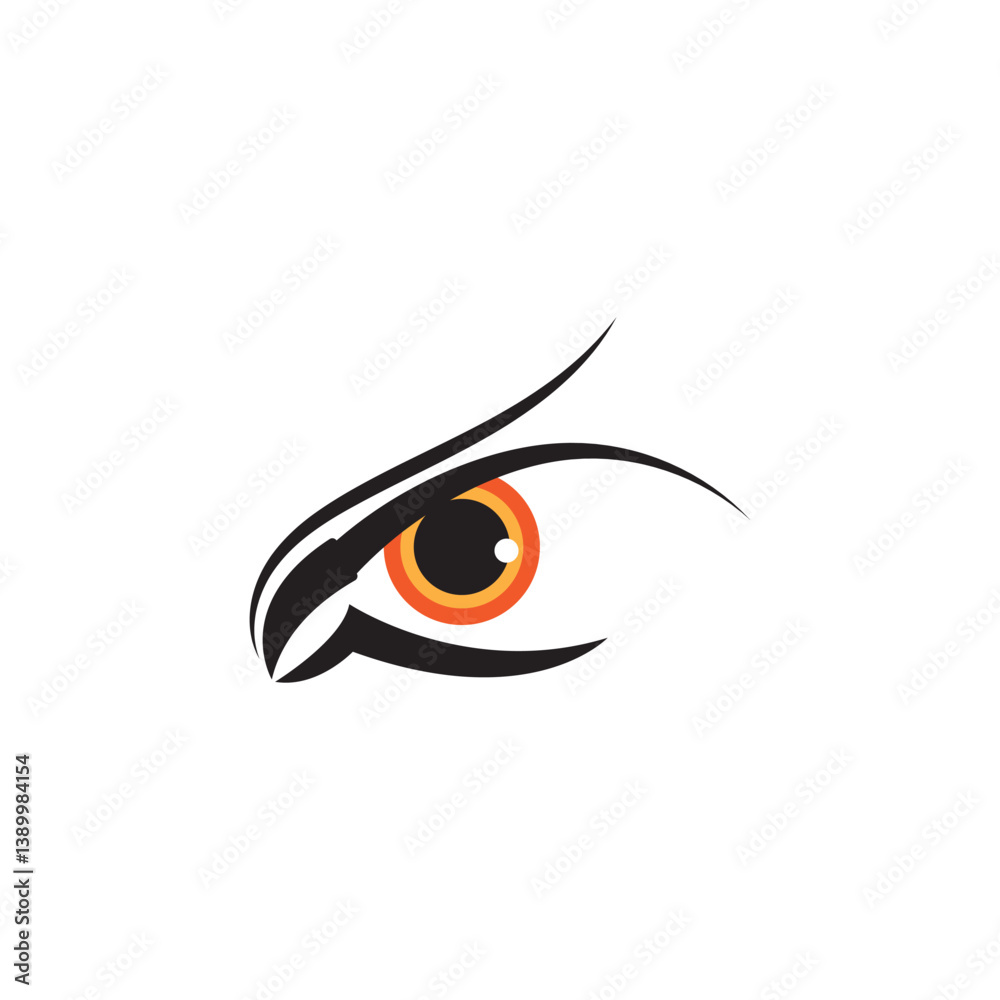 Obraz premium eagle eye icon vector illustration template design