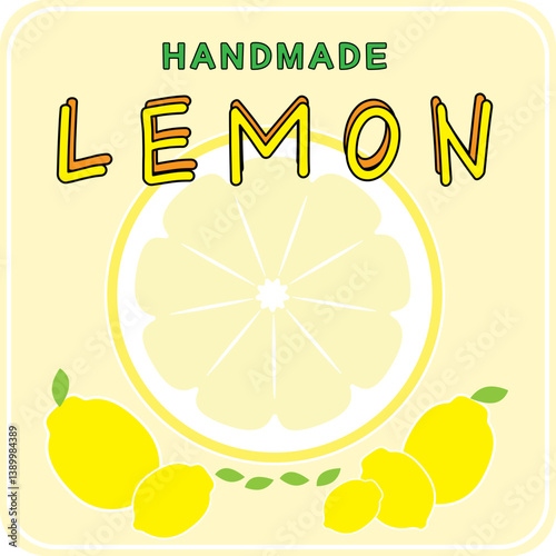 Lemon fruit jean illustration 레몬 과일 청 일러스트