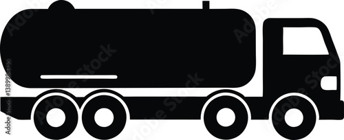 Tanker truck silhouette vector,truck clip art