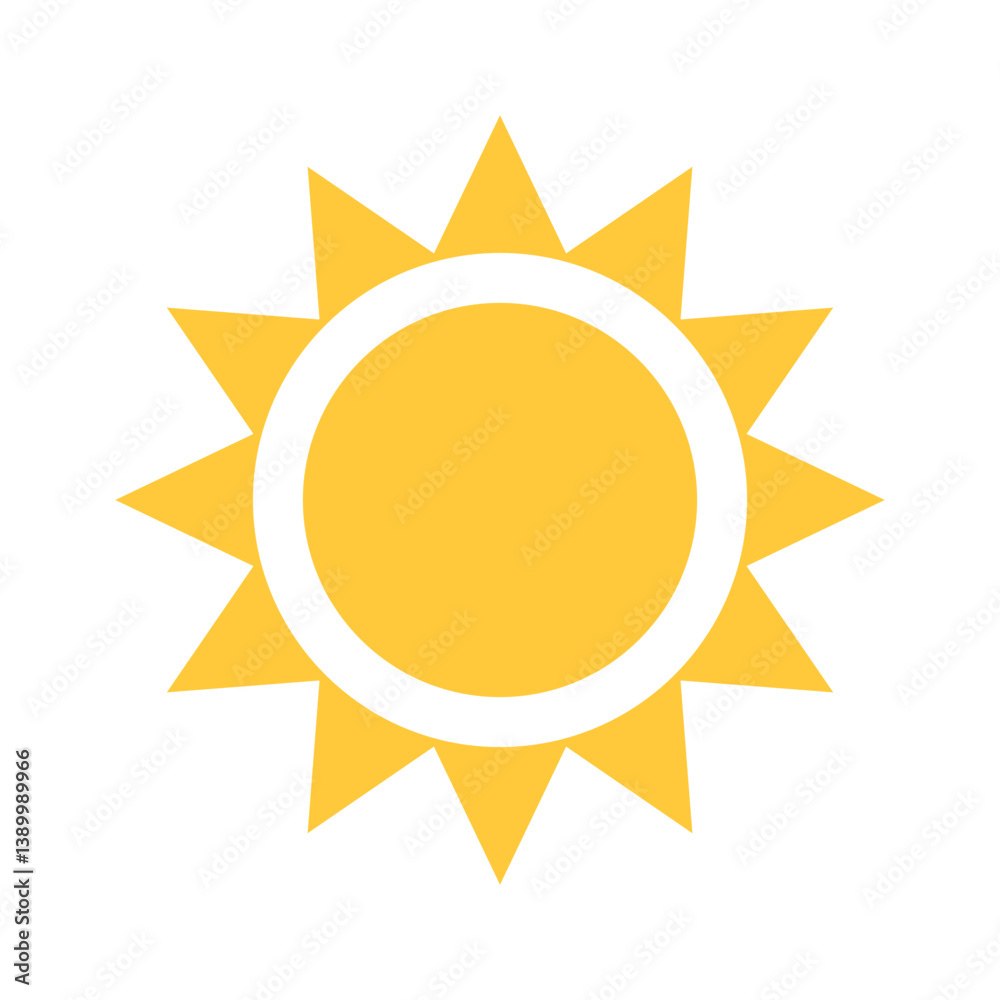 Sunny weather design yellow sun Sunny weather design yellow sun
