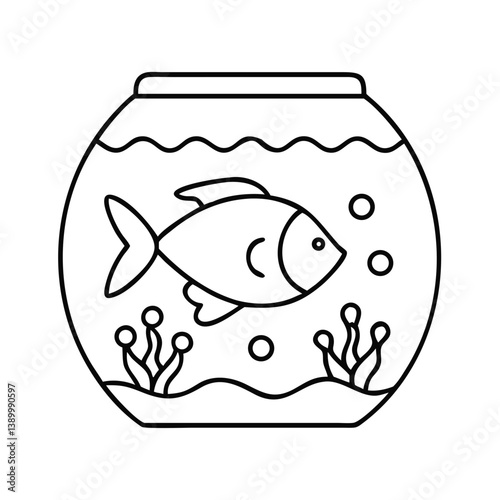 Fish in an aquarium, suitable for pet stores, advertising of food and care accessories for fish, aquariums