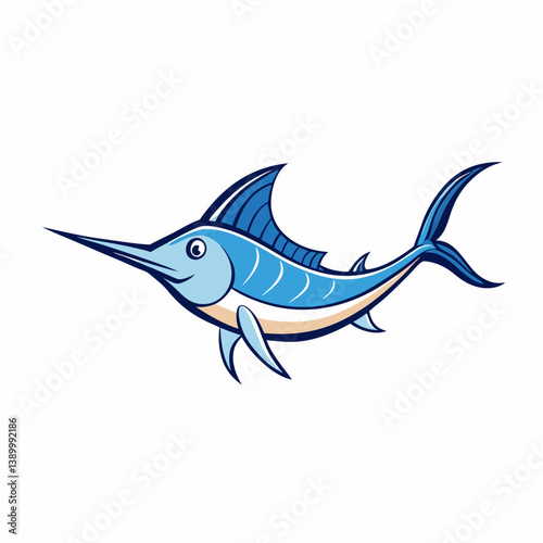 blue whale vector illustration