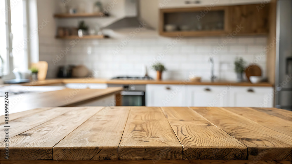 Bright kitchen with rustic wooden details --part of Bright kitchen with rustic wooden details --part of