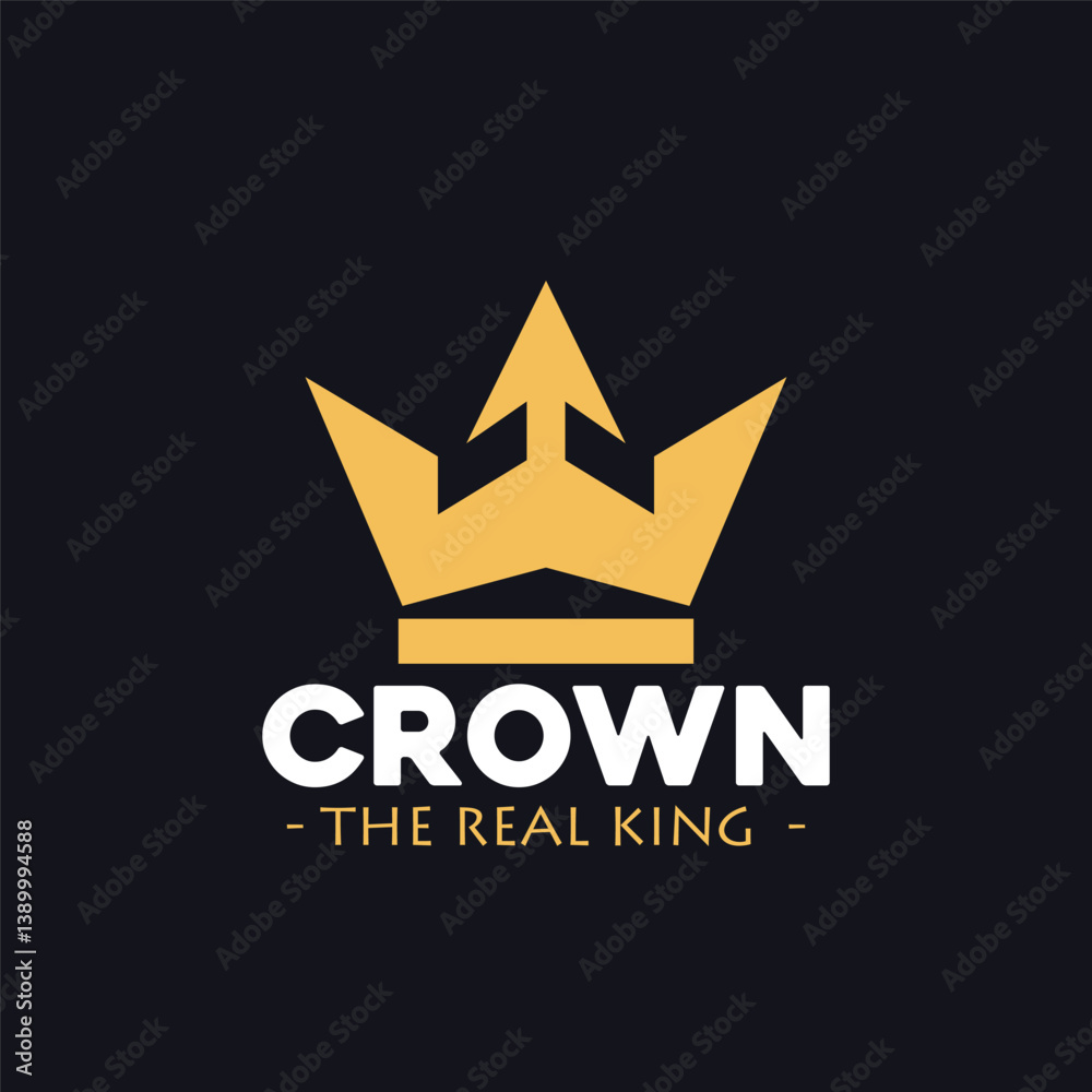 Obraz premium crown luxury and simple icon vector illustration template design
