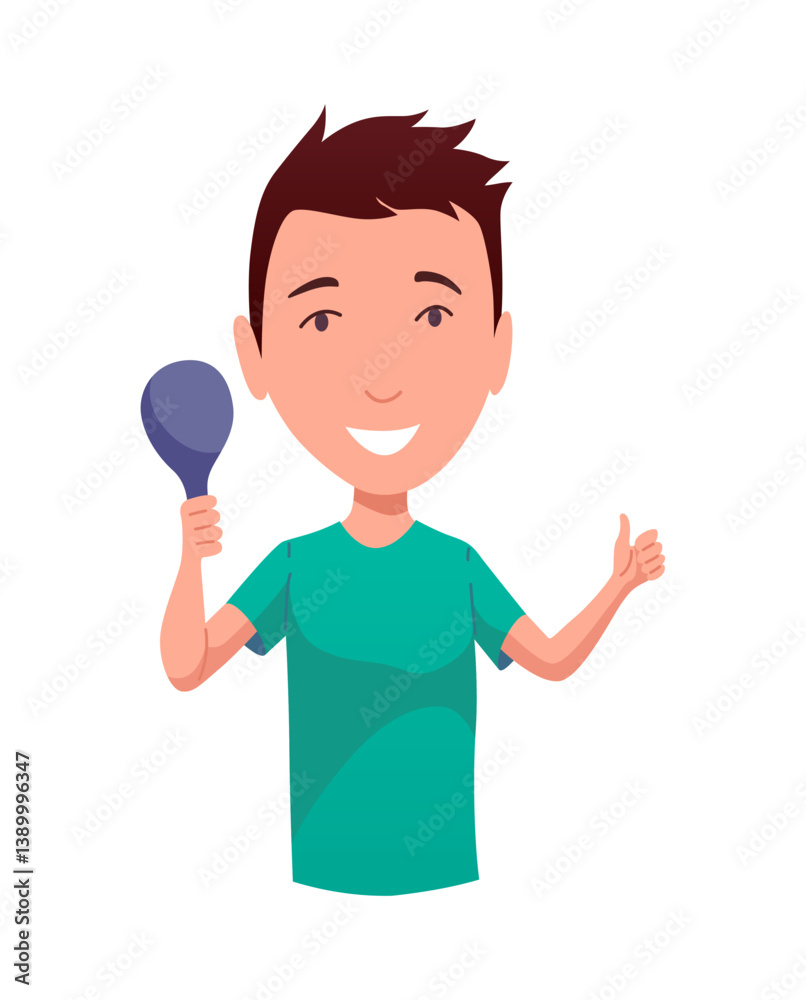 Eyesight diagnostics. Eyes test procedure in hospital. Ophthalmology clinic. Vector cartoon character isolated on white background