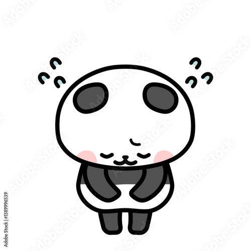 Apologizing Panda Illustration
