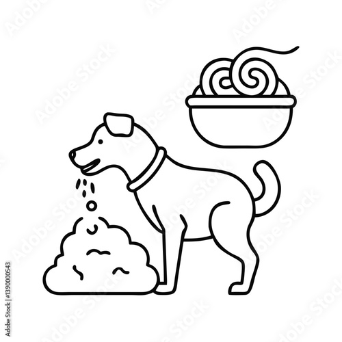 The dog eats from a bowl with properly balanced food, the mood of care, suitable for veterinary clinics, stores about balanced nutrition of animals, bloggers telling about caring for animals