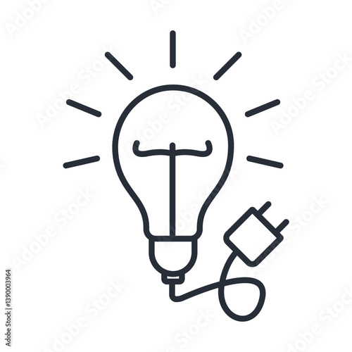electricity icon collection .design style with background