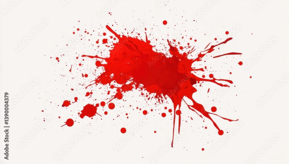Red blood splatter on white background (1) Red blood splatter on white background (1)