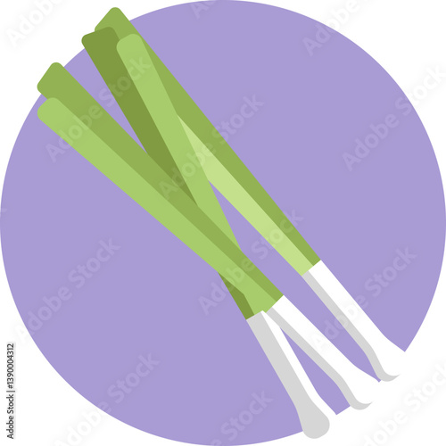 A bunch of green chives, representing the herb commonly used in cooking for flavoring and garnishing.