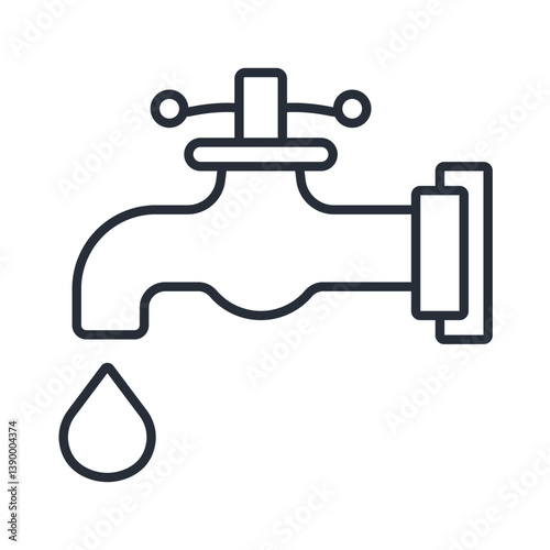 water supply icon collection .design style with background