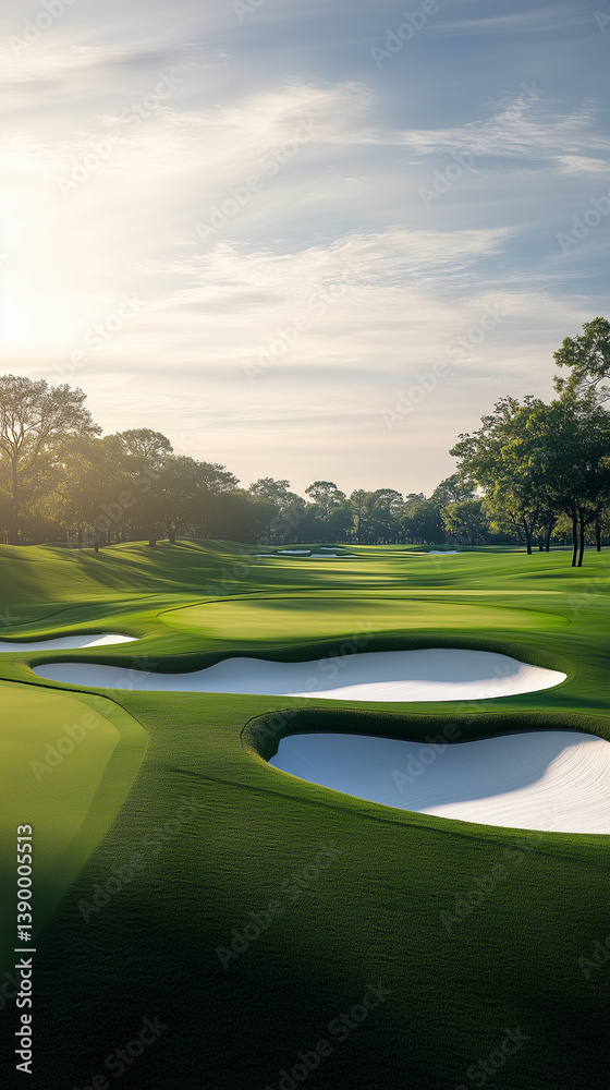 golf course in the morning