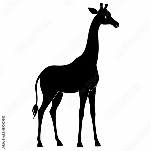 Wildlife Giraffe Silhouette Vector