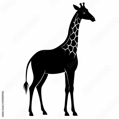 Wildlife Giraffe Silhouette Vector