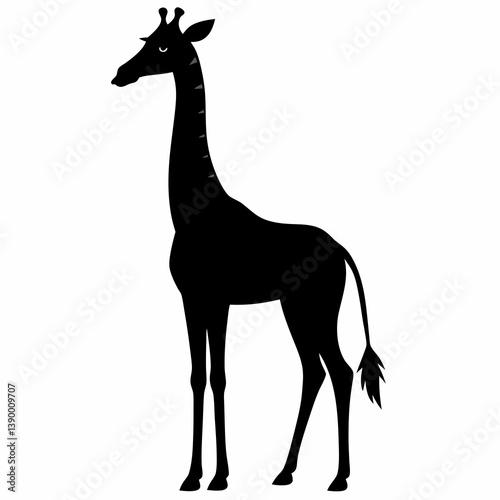 Wildlife Giraffe Silhouette Vector